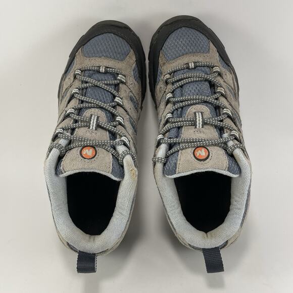 Merrell Moab Ventilator Low Hiking Boots Womens Size 6.5 Gray Suede Vibram - Picture 5 of 10